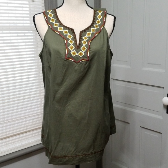 Lane Bryant Tops - Lane Bryant Embroidered Tank